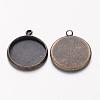 Brass Pendant Cabochon Settings KK-B534-D-AB-NF-2