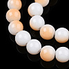Two Tone Opaque Baking Paint Glass Beads Strands DGLA-Q027-8mm-01-3