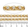 Brass with Rhinestone Link Chains AJEW-Z028-02G-2