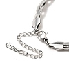 304 Stainless Steel Interlocking Herringbone Chain Bracelet for Men Women BJEW-H554-01P-3