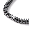 Faceted Square Synthetic Non-magnetic Hematite Beaded Necklaces NJEW-Q341-01-3