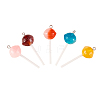 30Pcs 5 Colors Resin Pendants RESI-CJ0001-222-3
