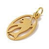 PVD Vacuum Plating 201 Stainless Steel Pendants STAS-E217-40G-2