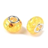 Transparent Resin Rondelle European Beads RESI-S023-25-2