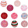 40Pcs 10 Colors Resin Rhinestone Beads RESI-PA0001-26B-7