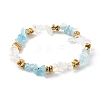 Natural Mixed Gemstone Chip Bead Stretch Bracelets BJEW-JB06332-4