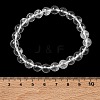 Natural Quartz Crystal Round Beaded Stretch Bracelets GG-CBA12F1-02C-12-5