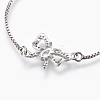 Adjustable Brass Micro Pave Cubic Zirconia Bolo Bracelets BJEW-F356-03-P-4