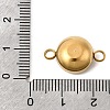 12Pcs 12 Colors 304 Stainless Steel with Faceted K9 Glass Birth Stone Flat Round Links Connector Charms STAS-F139-042G-A-4