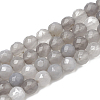 Natural Grey Agate Beads Strands G-S335-02-1