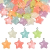 70Pcs 7 Colors Luminous Transparent Resin Pendants RESI-YW0004-47-1