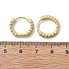 Brass Micro Pave Clear Cubic Zirconia Huggie Hoop Earrings LS-EJEW-L231-44G-3