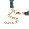 Natural Malachite Chip Beaded Bracelets for Women BJEW-JB11742-10-4