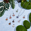 36Pcs 9 Styles Natural Mixed Gemstone European Dangle Charms PALLOY-AB00243-4
