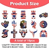 15Pcs 15 Styles Independence Day Theme Silicone Beads SIL-YW0001-81-2