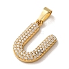 304 Stainless Steel Micro Pave Clear Cubic Zirconia Pendants CU-CBA703A-05G-U-2
