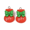 Christmas Theme Opaque Resin Pendants RESI-S08-05D-1