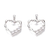 Brass Micro Pave Clear Cubic Zirconia Charms ZIRC-O035-28P-1