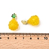 Brass Enamel & Handmade Lampwork Pendants LAMP-H068-02G-3