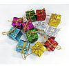 Square Gift Box Plastic Pendants Decoration HJEW-WH0042-77A-1