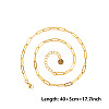 4MM Unisex 304 Stainless Steel Paperclip Chains Necklaces AU9647-2-2