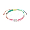 Braided Nylon Cord Adjustable Bracelets BJEW-JB11597-04-2