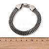 304 Stainless Steel Wheat Chain Bracelets for Women Men BJEW-C148-01AS-5