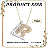 1Pc Brass Micro Pave Cubic Zirconia Letter Pendant Necklaces NJEW-LP0001-43R-G-2