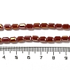 Electroplate Glass Beads Strands EGLA-D031-01O-4