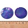 Spray Painted Natural Capiz Shell Pendants SSHEL-Z002-01D-3