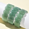 Natural Green Aventurine Beads Stretch Bracelets for Women Men BJEW-I323-02A-1