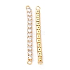 Brass Clear Round Cubic Zirconia Links Connectors ZIRC-G170-23B-G-2