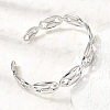 304 Stainless Steel Mariner Chain Cuff Bangles for Women SA-CBA82C8-07P-2
