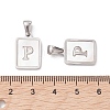 304 Stainless Steel Pave Shell Pendants STAS-G327-01P-P-3