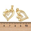Brass Micro Pave Cubic Zirconia Pendants KK-C132-03E-G-3