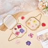 Octagon Brass Glass Hanging Photo Frame AJEW-WH0270-555A-4