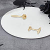 1 Pair Brass Cufflinks BUTT-LP0002-04G-1