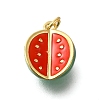 Rack Plating Brass Enamel Pendants X-KK-M079-14B-G-1