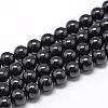 Natural Black Tourmaline Beads Strands G-R446-10mm-19-1