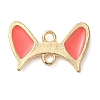 Zinc Alloy Tomato Enamel Cat Ears Links ENAM-NH0001-01G-1