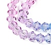 Gradient Color Baking Paint Glass Bead Strands X1-DGLA-A039-T6mm-A06-2