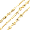Rack Plating Brass Heart & Oval Link Chains CHC-C025-11G-1