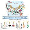 Alloy Enamel Sea Horse & Butterfly Pendant Locking Stitch Markers HJEW-AB00008-2