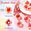 10Pcs Two Tone UV Plating Rainbow Iridescent Acrylic Beads TACR-YW0002-33E-3