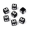 Initial Acrylic Horizontal Hole Beads OACR-ZX006-35M-1