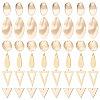 48Pcs 6 Style Brass Pendants KK-BBC0003-26-1