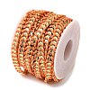Brass Enamel Leaf Link Chains CHC-F021-02G-09-3