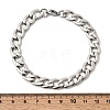 201 Stainless Steel Curb Chain Bracelets for Men STAS-T077-22B-02P-5