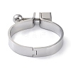 Non-Tarnish Round Ball 304 Stainless Steel Hinged Bangles BJEW-G700-06P-3