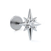 Stainless Steel Micro Pave Clear Cubic Zirconia Cartilage Earrings for Women Men WG39C06-10-1